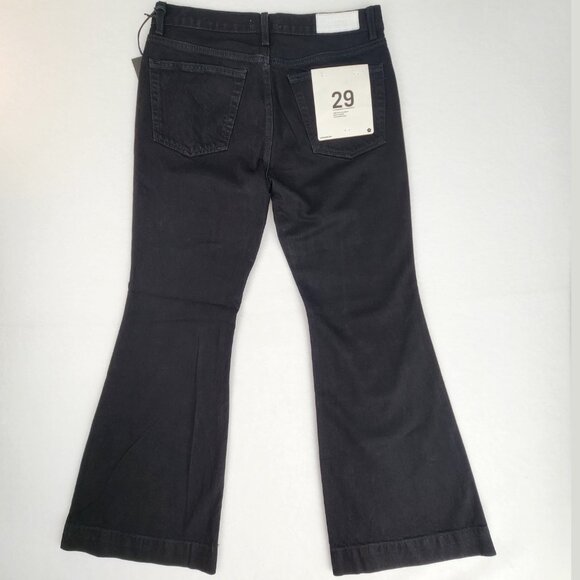 Re/Done Womens Originals 70s Low Rise Bell Bottom Jeans Size 29 Black New - Picture 4 of 14